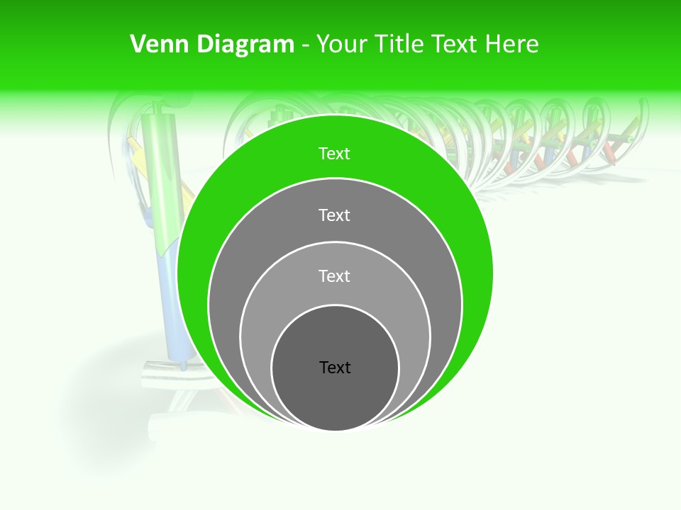 A Row Of Colorful Pencils On A White Background PowerPoint Template