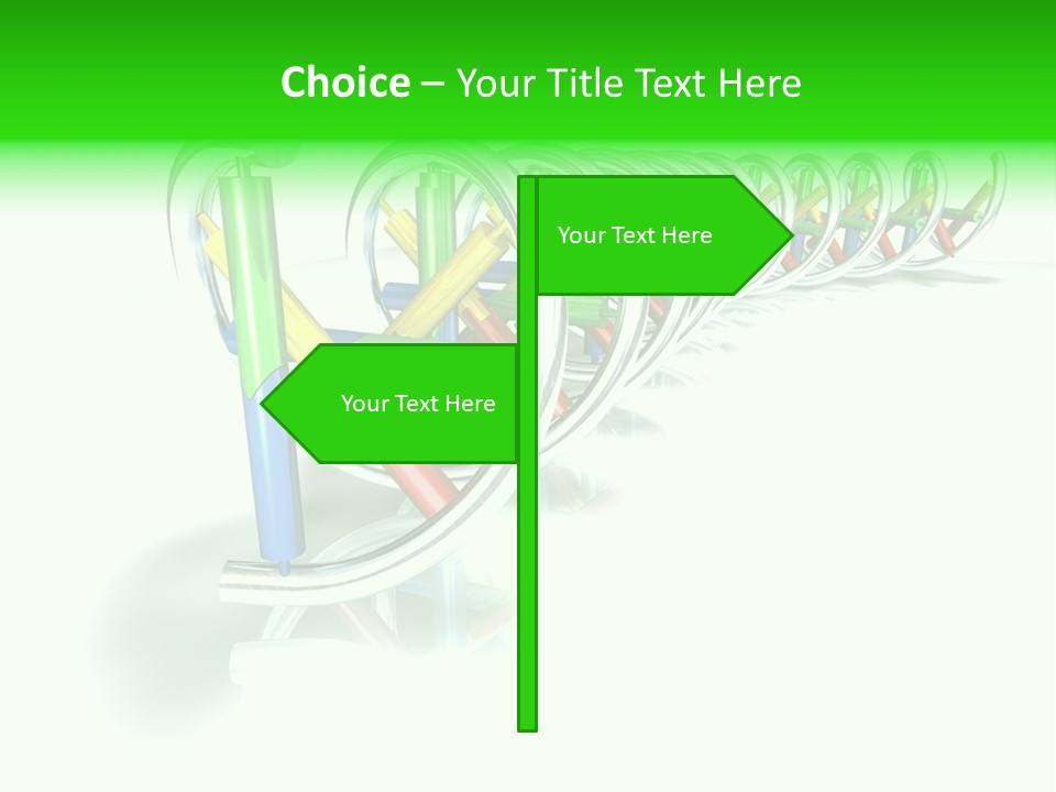 A Row Of Colorful Pencils On A White Background PowerPoint Template