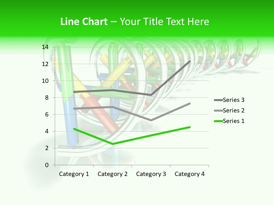 A Row Of Colorful Pencils On A White Background PowerPoint Template
