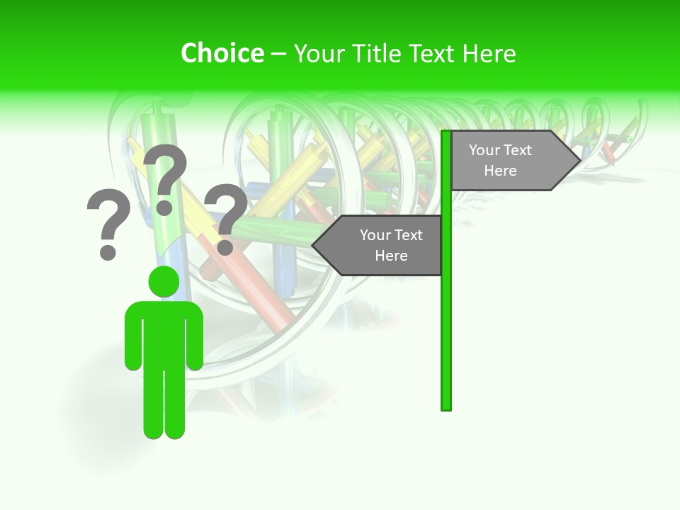 A Row Of Colorful Pencils On A White Background PowerPoint Template