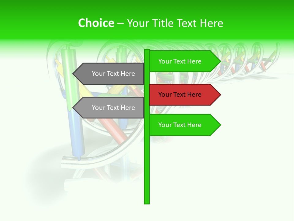 A Row Of Colorful Pencils On A White Background PowerPoint Template