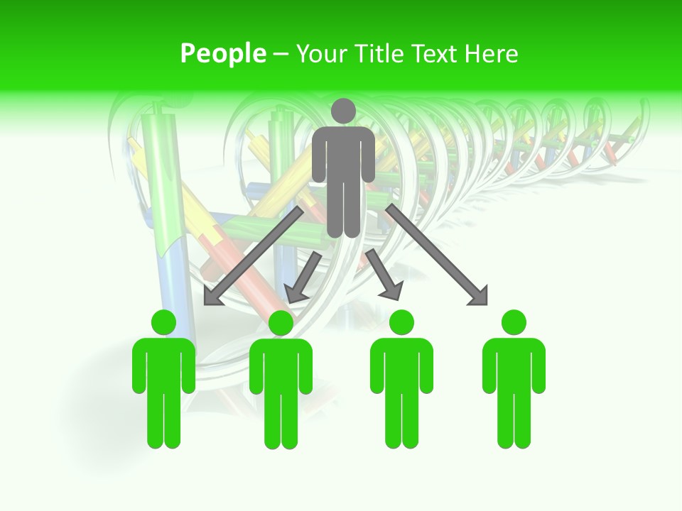 A Row Of Colorful Pencils On A White Background PowerPoint Template