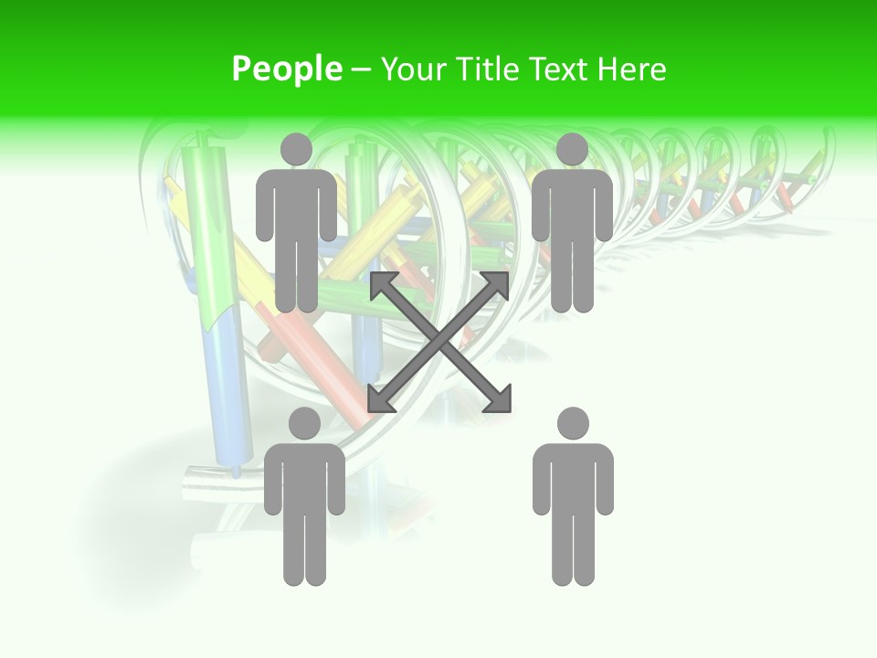 A Row Of Colorful Pencils On A White Background PowerPoint Template