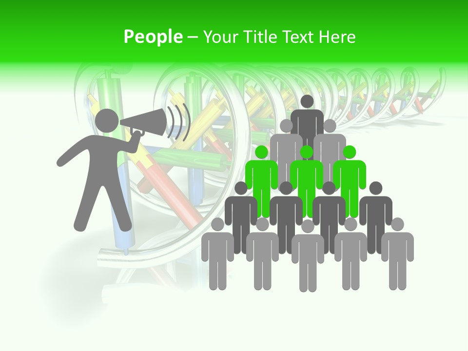 A Row Of Colorful Pencils On A White Background PowerPoint Template