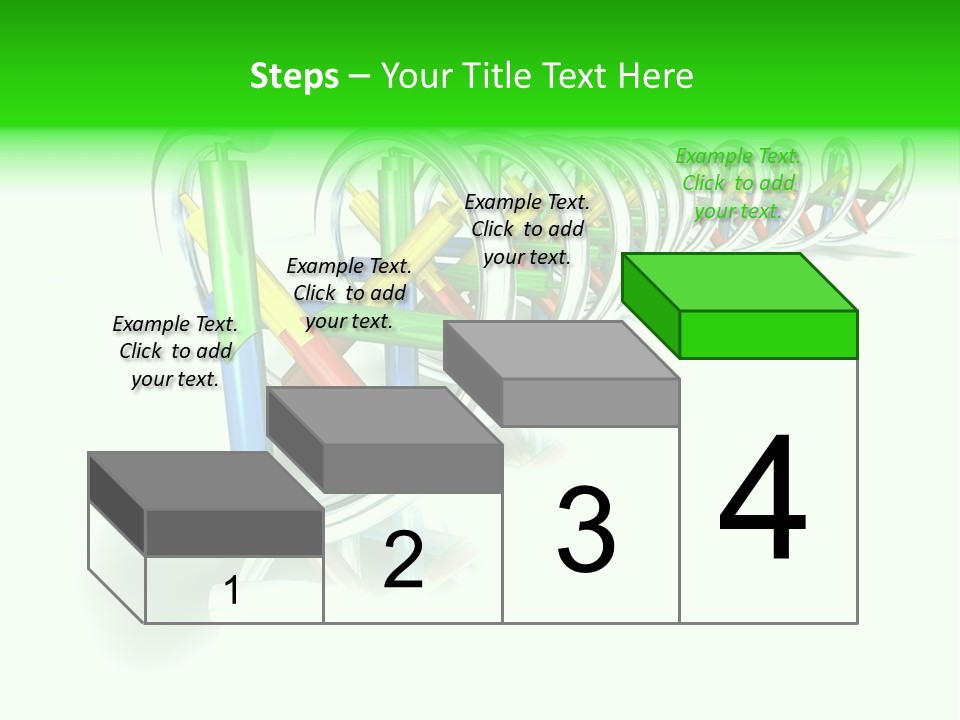 A Row Of Colorful Pencils On A White Background PowerPoint Template