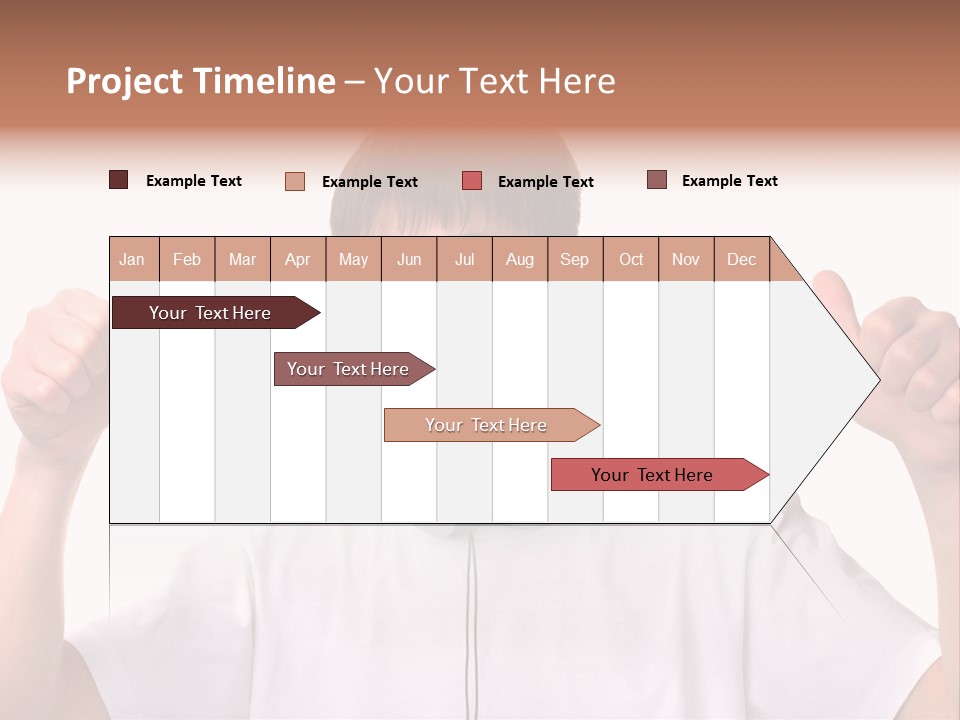 Isolated Earphones Caucasian PowerPoint Template