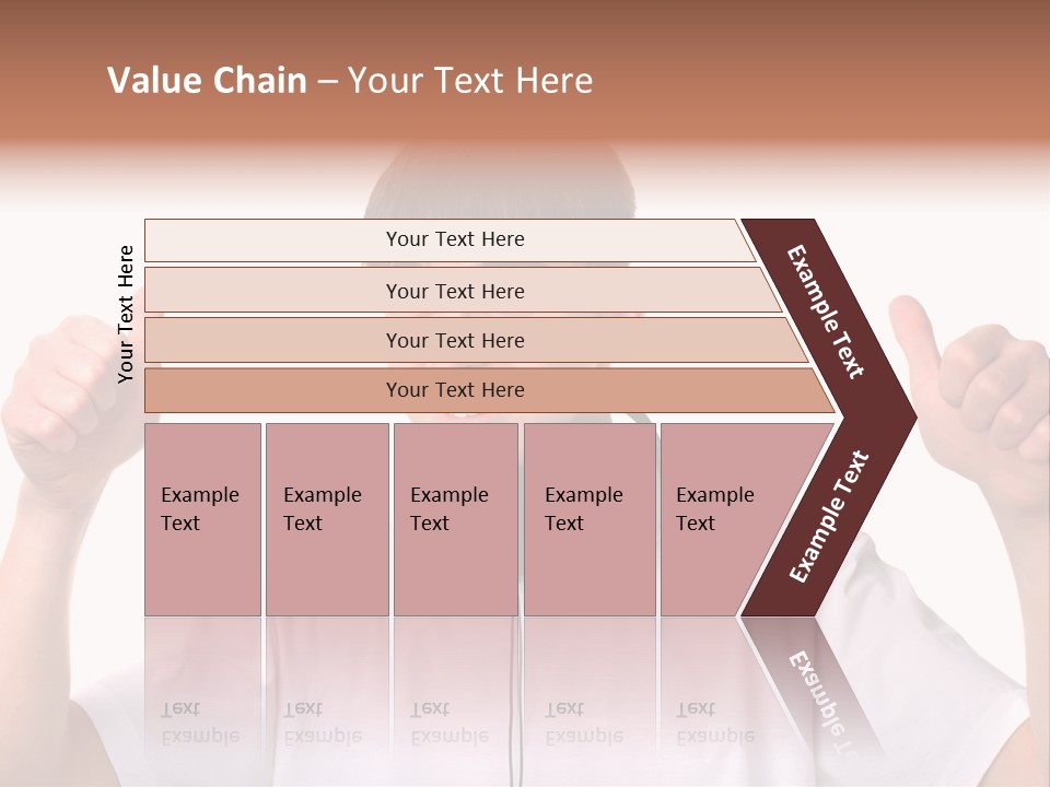 Isolated Earphones Caucasian PowerPoint Template