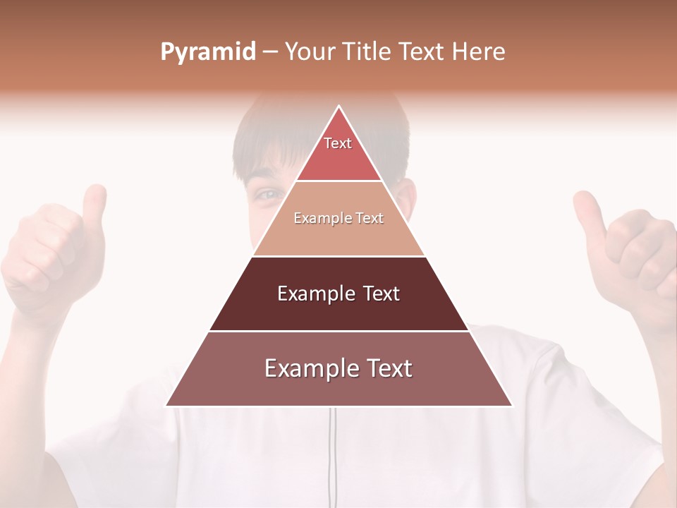 Isolated Earphones Caucasian PowerPoint Template