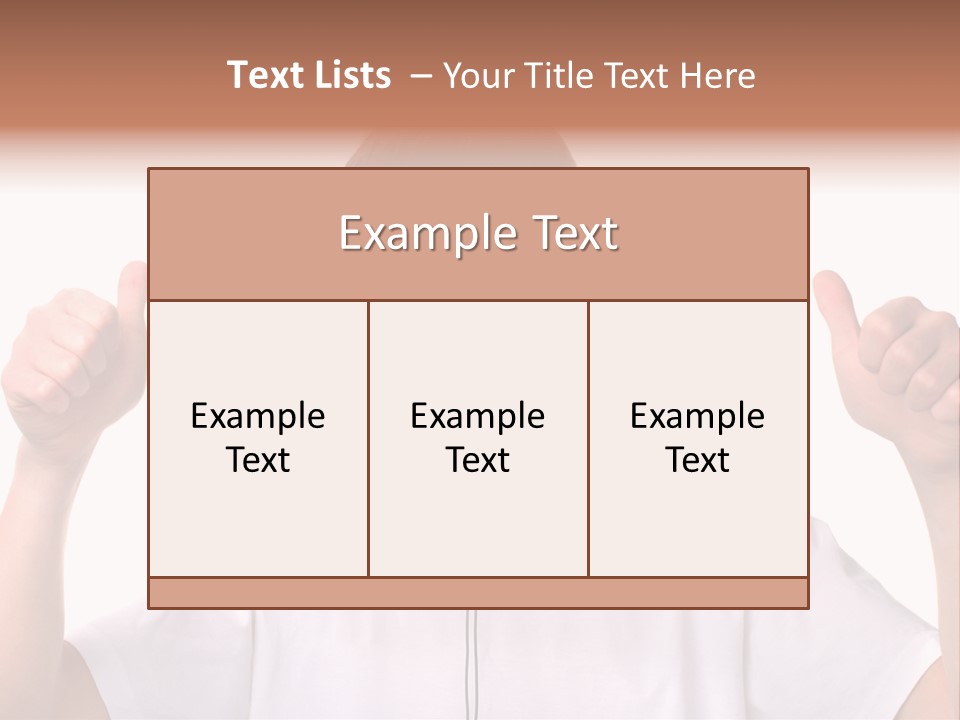 Isolated Earphones Caucasian PowerPoint Template