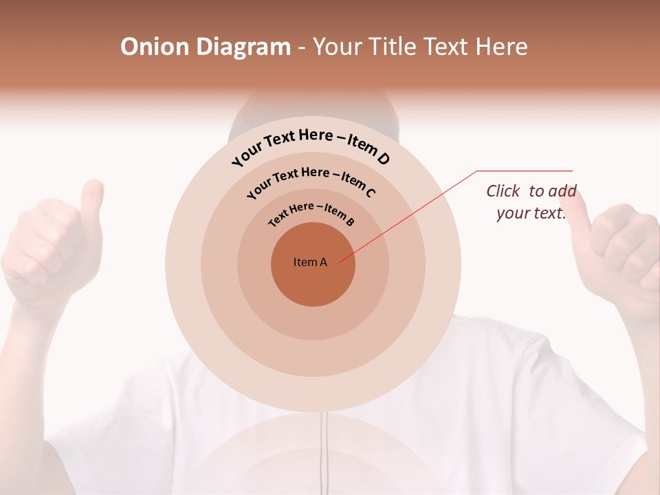 Isolated Earphones Caucasian PowerPoint Template