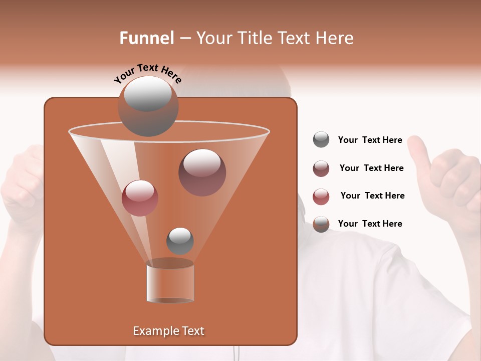 Isolated Earphones Caucasian PowerPoint Template