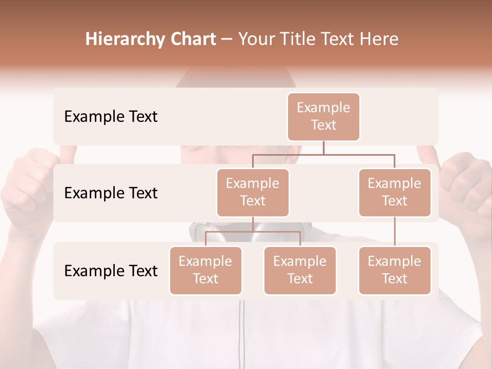 Isolated Earphones Caucasian PowerPoint Template