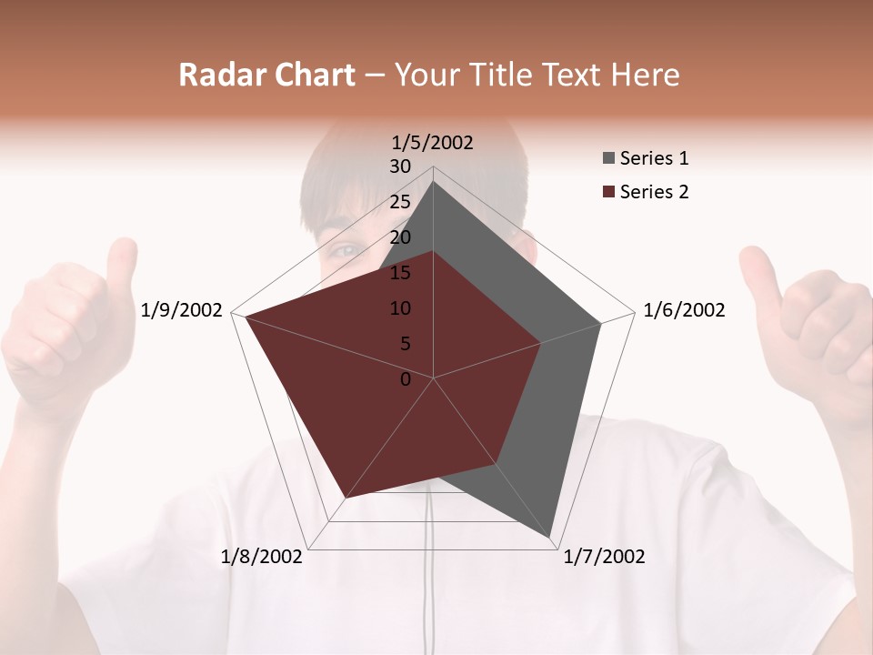 Isolated Earphones Caucasian PowerPoint Template