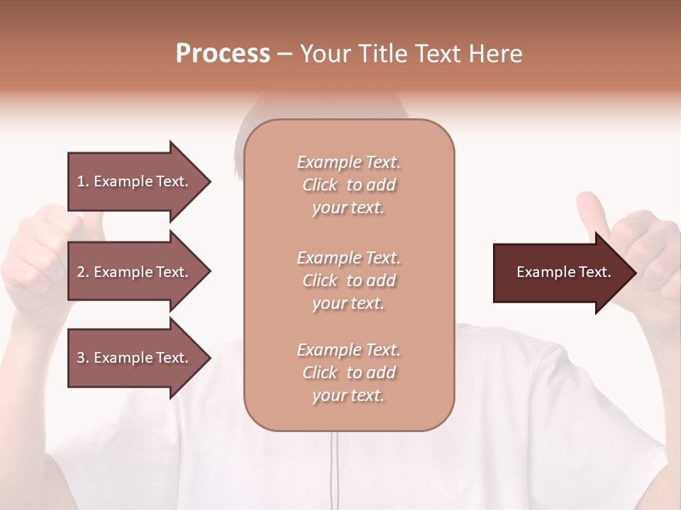 Isolated Earphones Caucasian PowerPoint Template