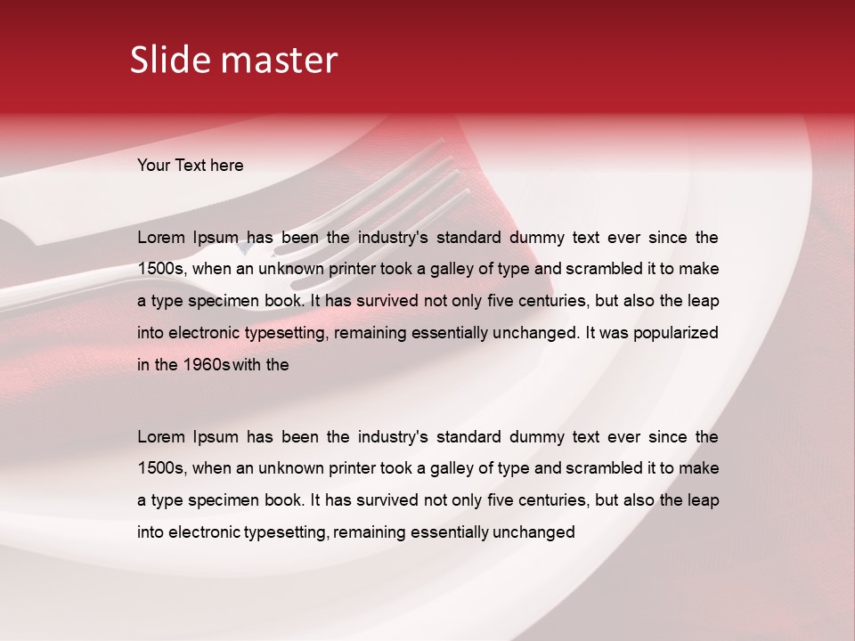 Elegance Empty Plate PowerPoint Template