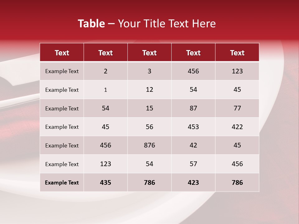 Elegance Empty Plate PowerPoint Template