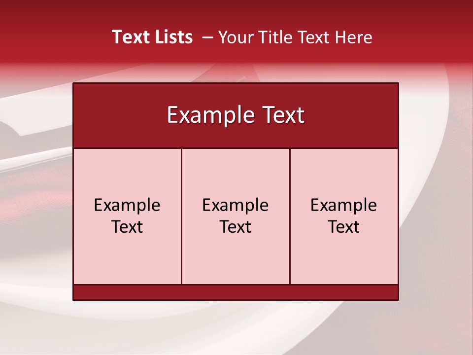 Elegance Empty Plate PowerPoint Template