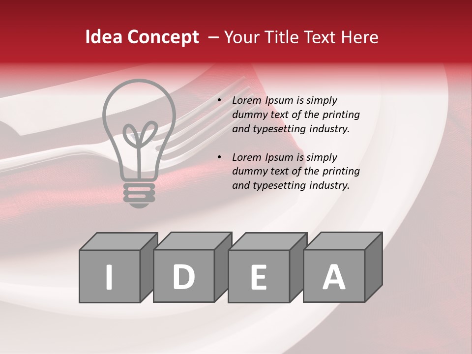 Elegance Empty Plate PowerPoint Template