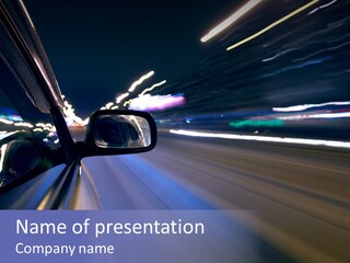 Curve Road Speed PowerPoint Template