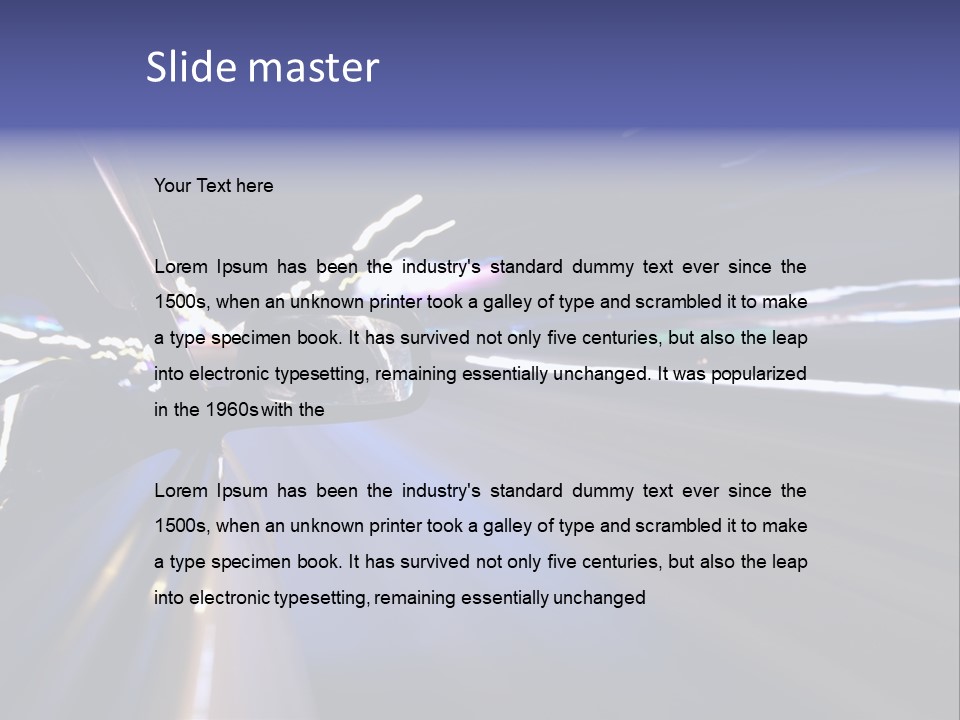 Curve Road Speed PowerPoint Template