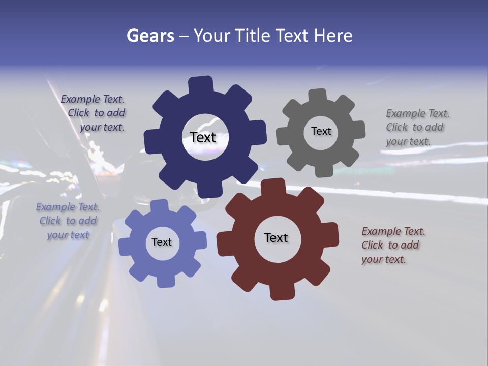 Curve Road Speed PowerPoint Template