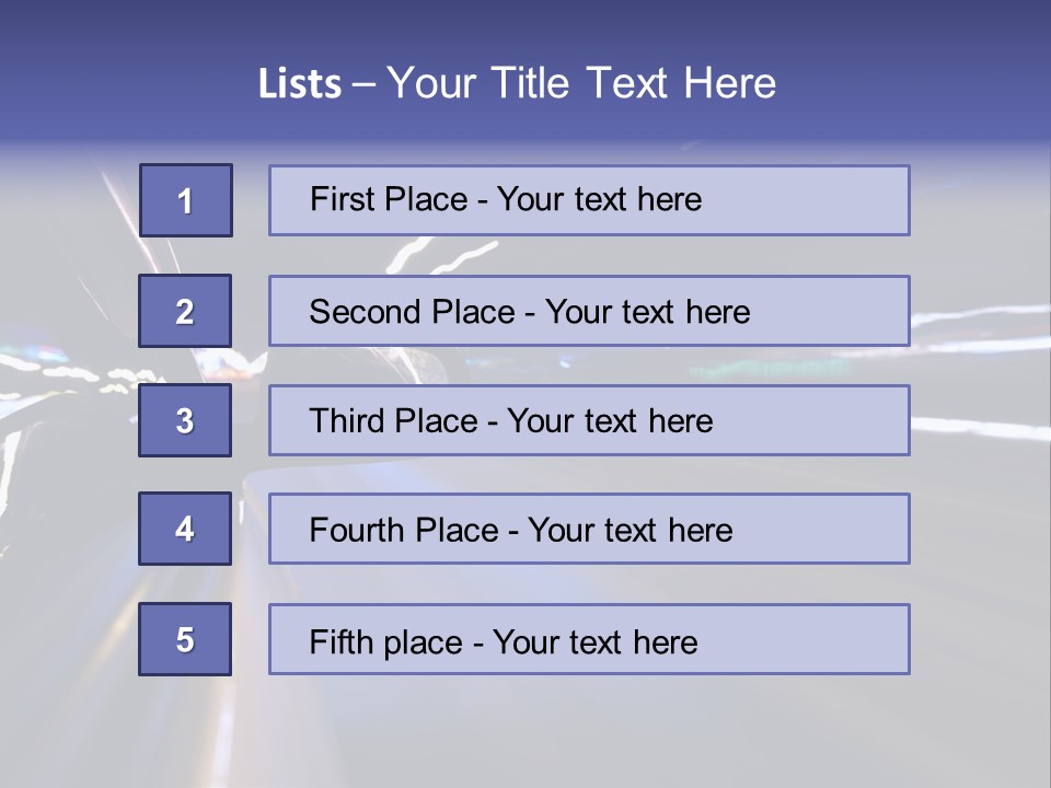 Curve Road Speed PowerPoint Template