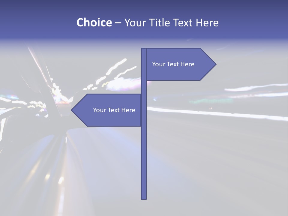 Curve Road Speed PowerPoint Template