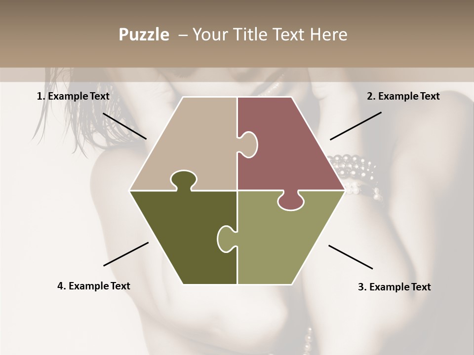 A Woman With A Necklace And Bracelets On Her Arm PowerPoint Template