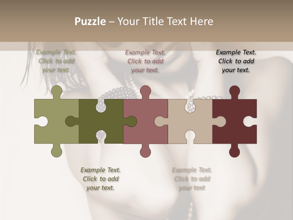 A Woman With A Necklace And Bracelets On Her Arm PowerPoint Template