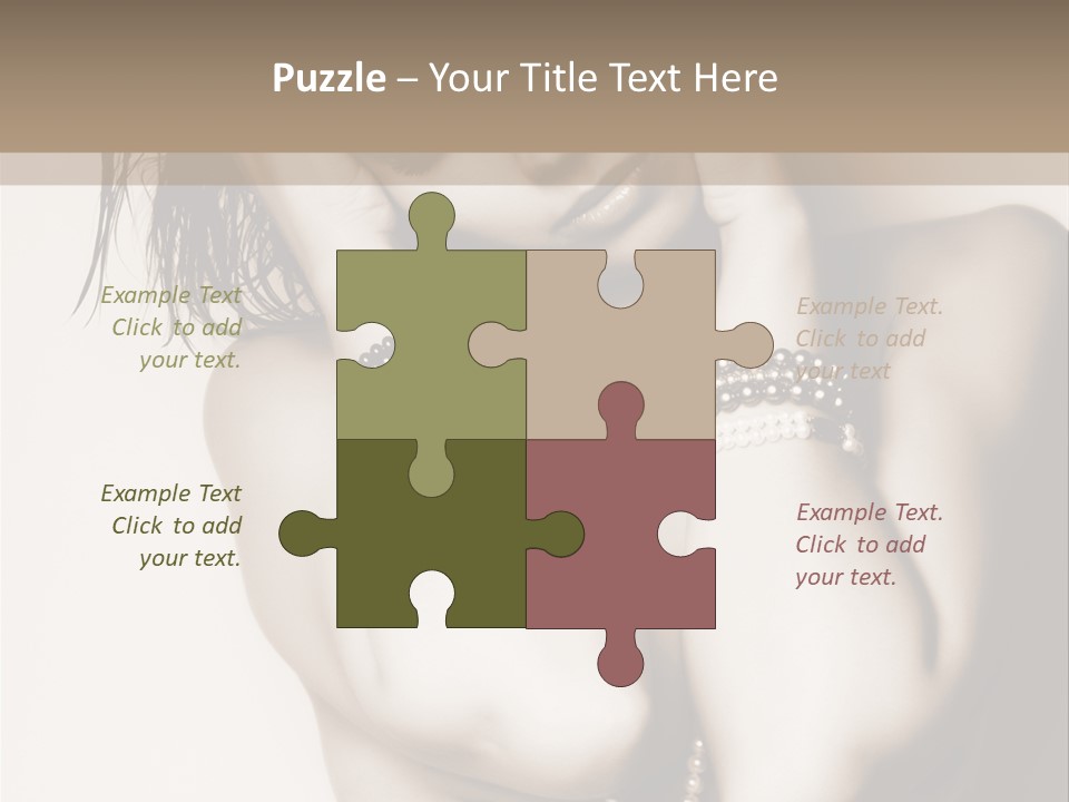 A Woman With A Necklace And Bracelets On Her Arm PowerPoint Template