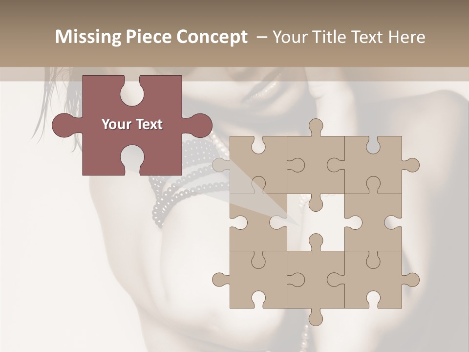 A Woman With A Necklace And Bracelets On Her Arm PowerPoint Template