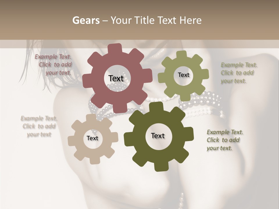 A Woman With A Necklace And Bracelets On Her Arm PowerPoint Template