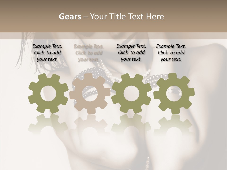 A Woman With A Necklace And Bracelets On Her Arm PowerPoint Template