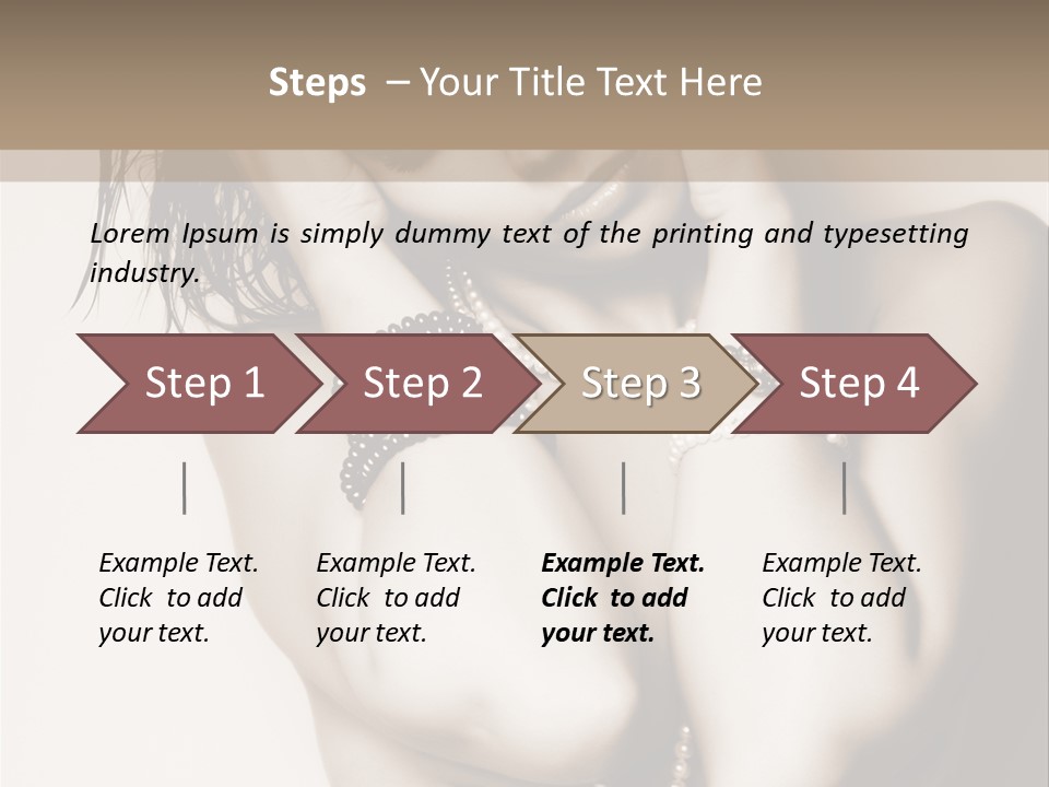 A Woman With A Necklace And Bracelets On Her Arm PowerPoint Template