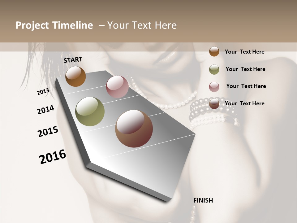 A Woman With A Necklace And Bracelets On Her Arm PowerPoint Template