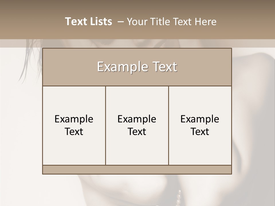 A Woman With A Necklace And Bracelets On Her Arm PowerPoint Template