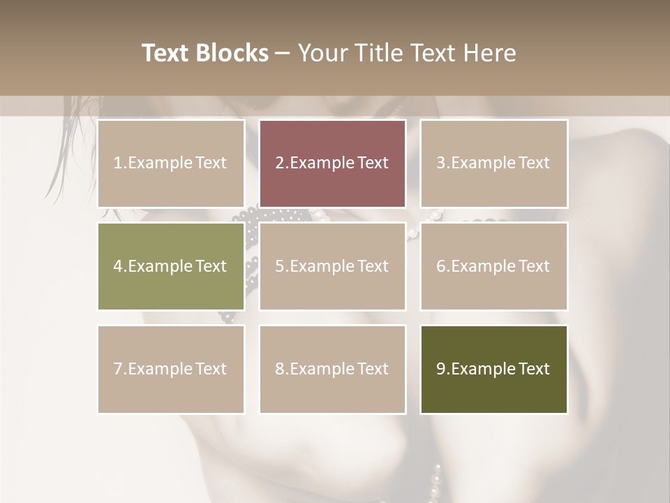 A Woman With A Necklace And Bracelets On Her Arm PowerPoint Template