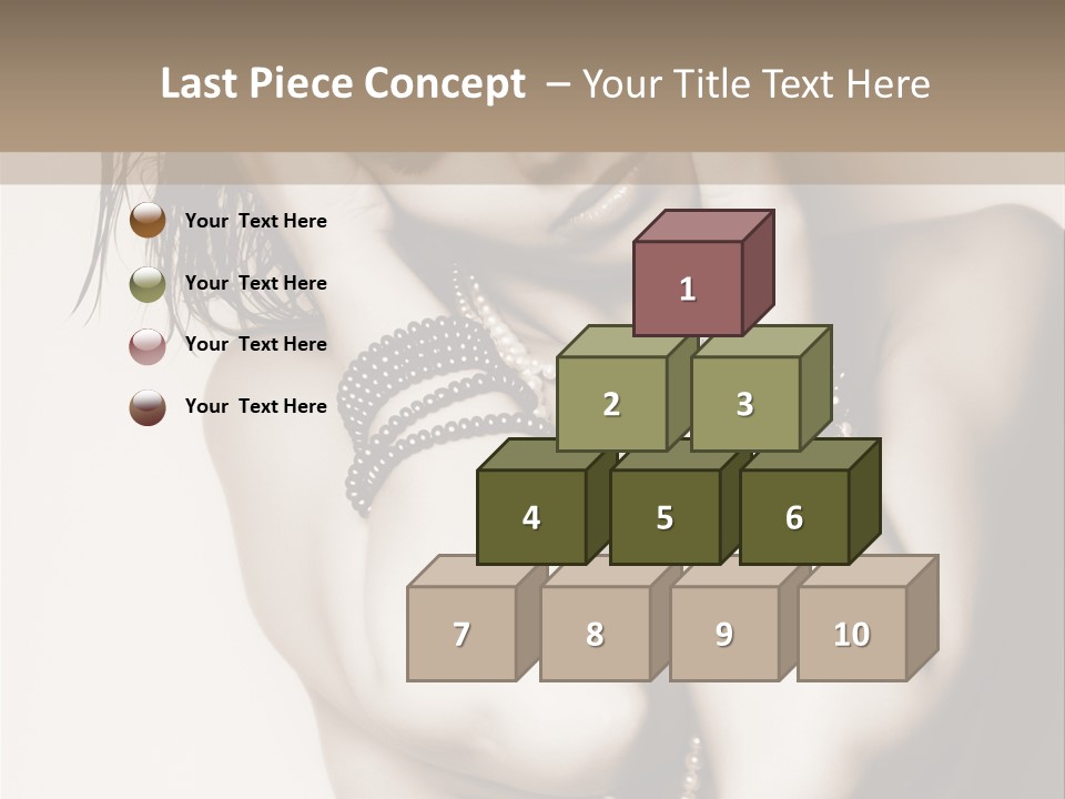 A Woman With A Necklace And Bracelets On Her Arm PowerPoint Template