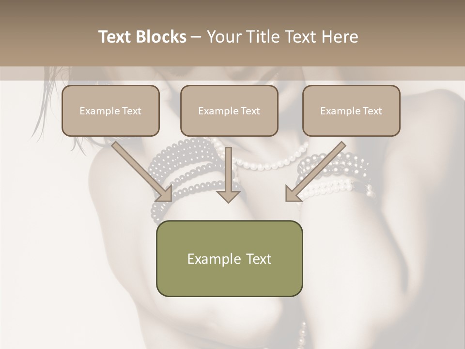 A Woman With A Necklace And Bracelets On Her Arm PowerPoint Template