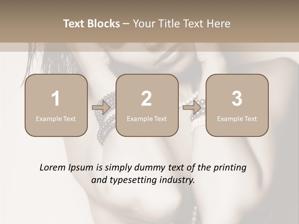 A Woman With A Necklace And Bracelets On Her Arm PowerPoint Template