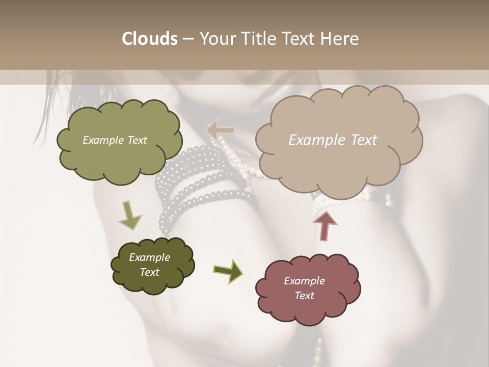 A Woman With A Necklace And Bracelets On Her Arm PowerPoint Template