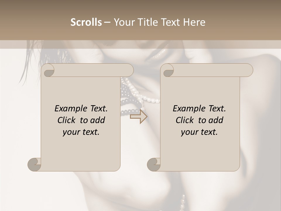 A Woman With A Necklace And Bracelets On Her Arm PowerPoint Template