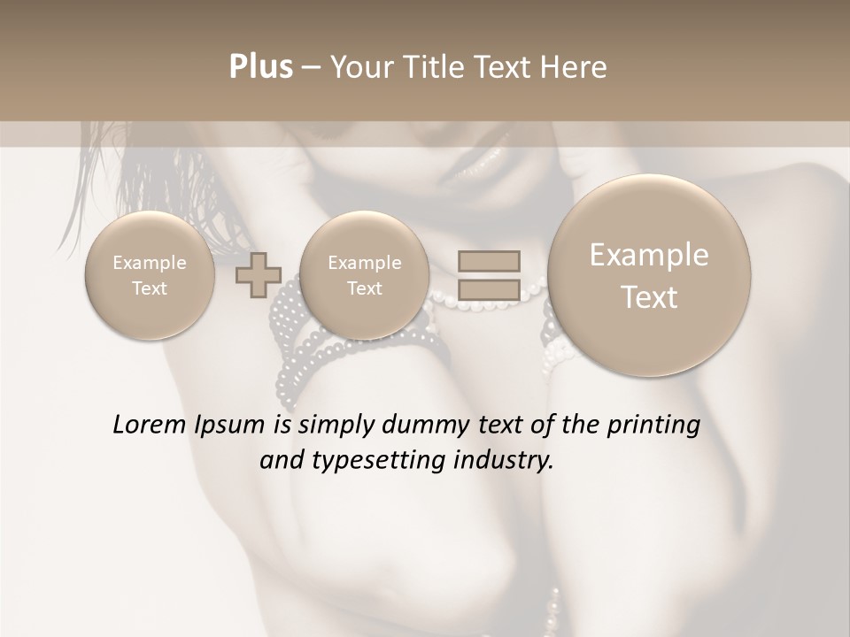 A Woman With A Necklace And Bracelets On Her Arm PowerPoint Template