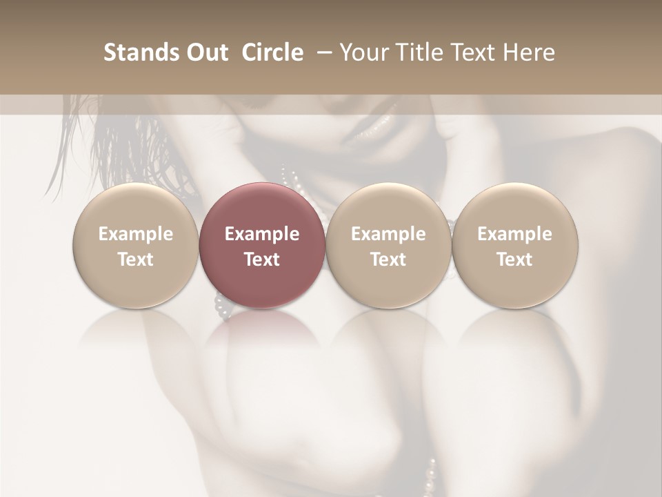 A Woman With A Necklace And Bracelets On Her Arm PowerPoint Template