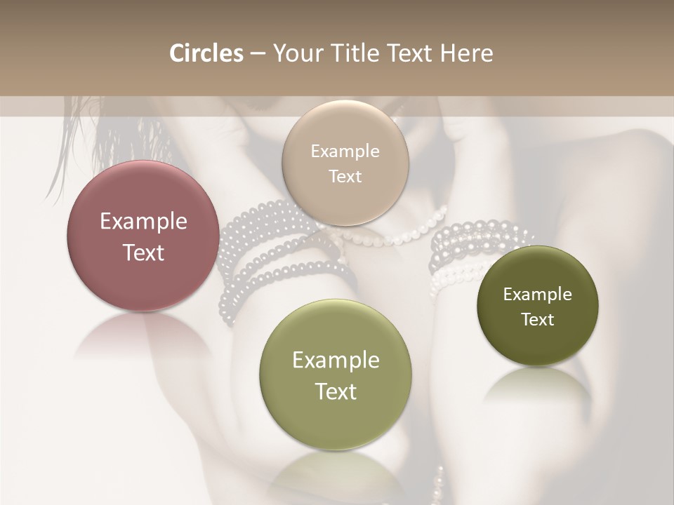 A Woman With A Necklace And Bracelets On Her Arm PowerPoint Template