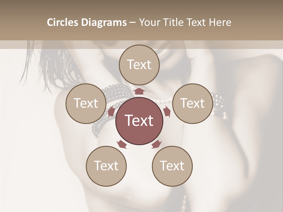 A Woman With A Necklace And Bracelets On Her Arm PowerPoint Template