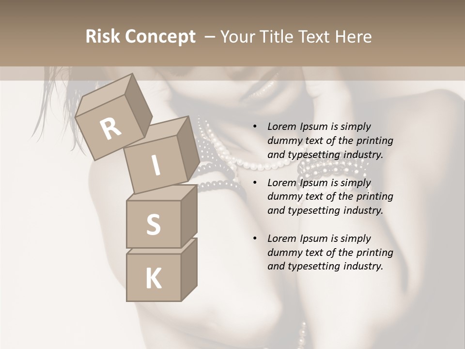 A Woman With A Necklace And Bracelets On Her Arm PowerPoint Template