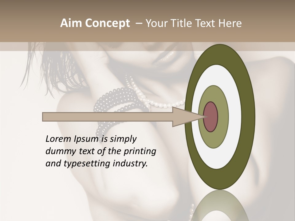 A Woman With A Necklace And Bracelets On Her Arm PowerPoint Template