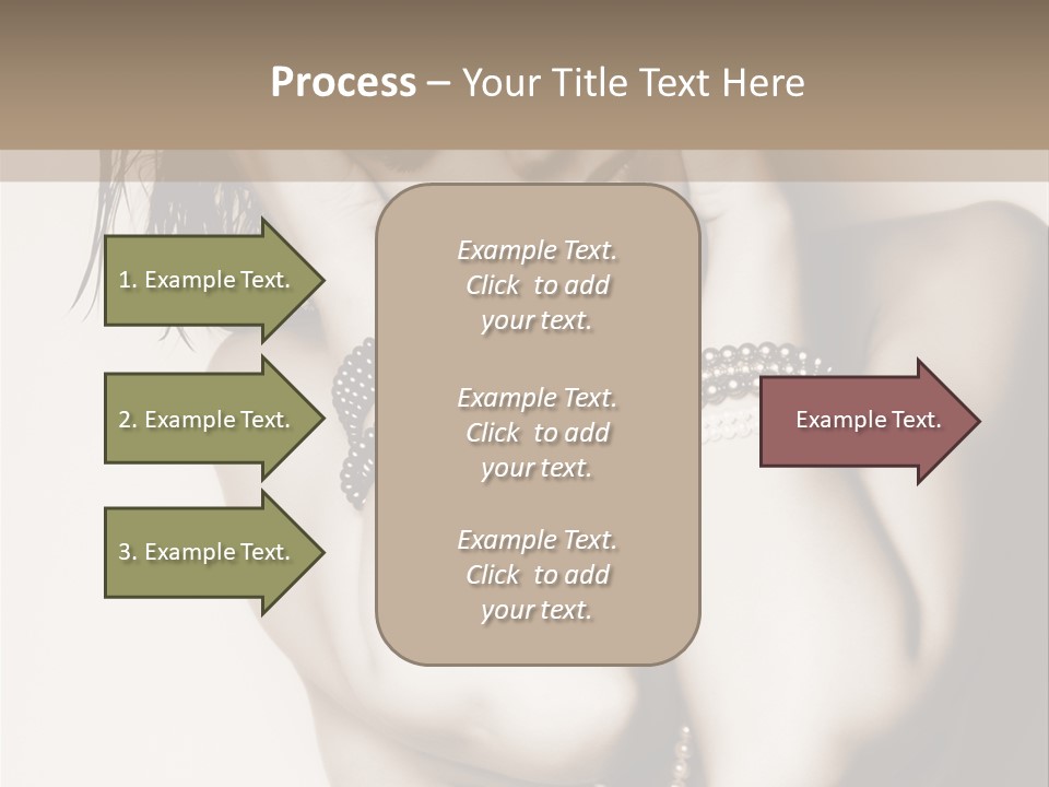 A Woman With A Necklace And Bracelets On Her Arm PowerPoint Template