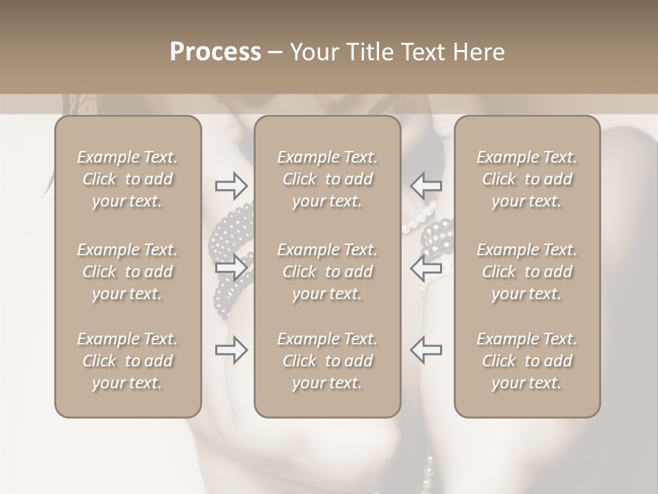 A Woman With A Necklace And Bracelets On Her Arm PowerPoint Template